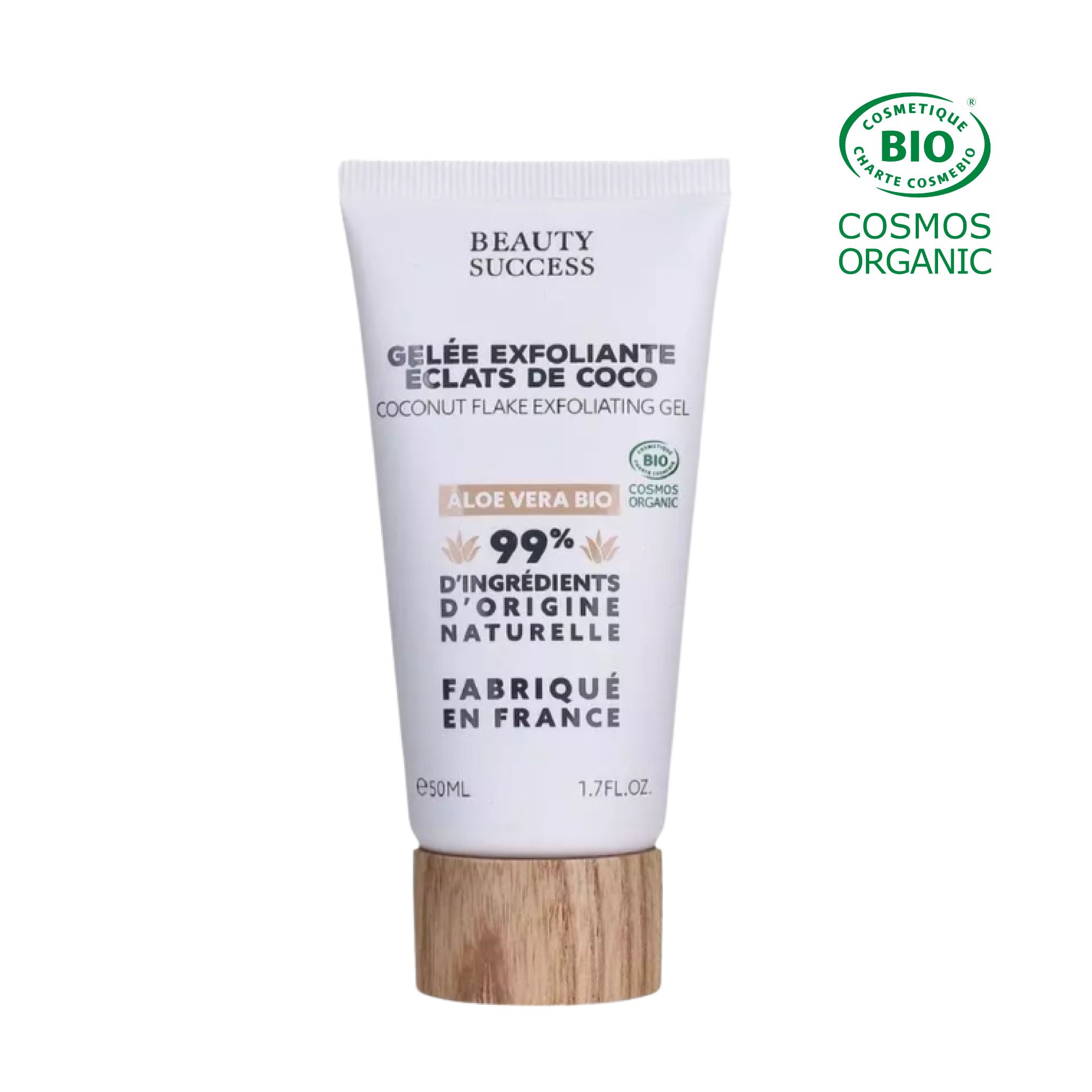 Beauty Success - Gelée Exfoliante Éclats De Coco Certifié Bio Tube 50 Ml