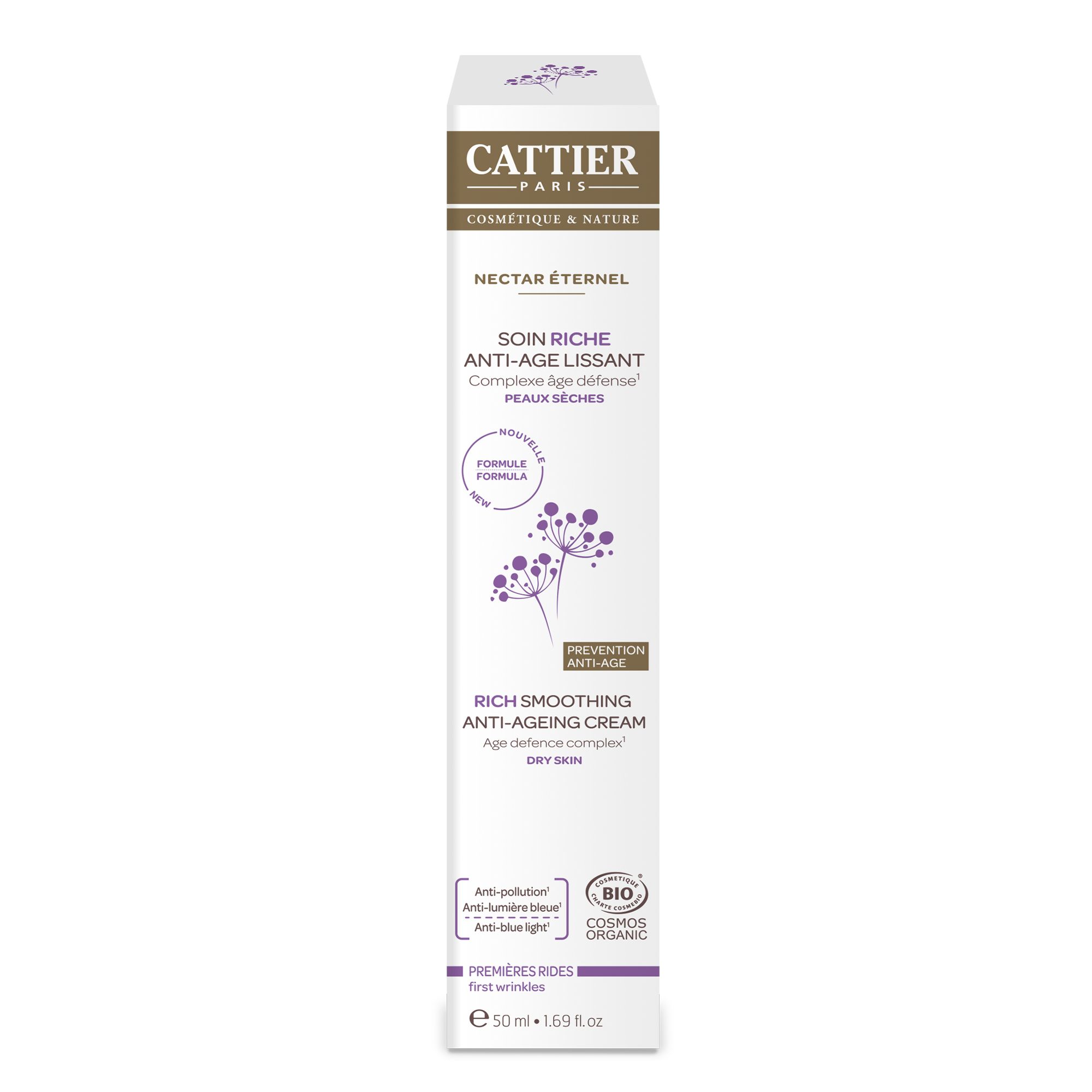 Cattier - Nectar Éternel Soin Riche Anti-âge Lissant Flacon 50ml