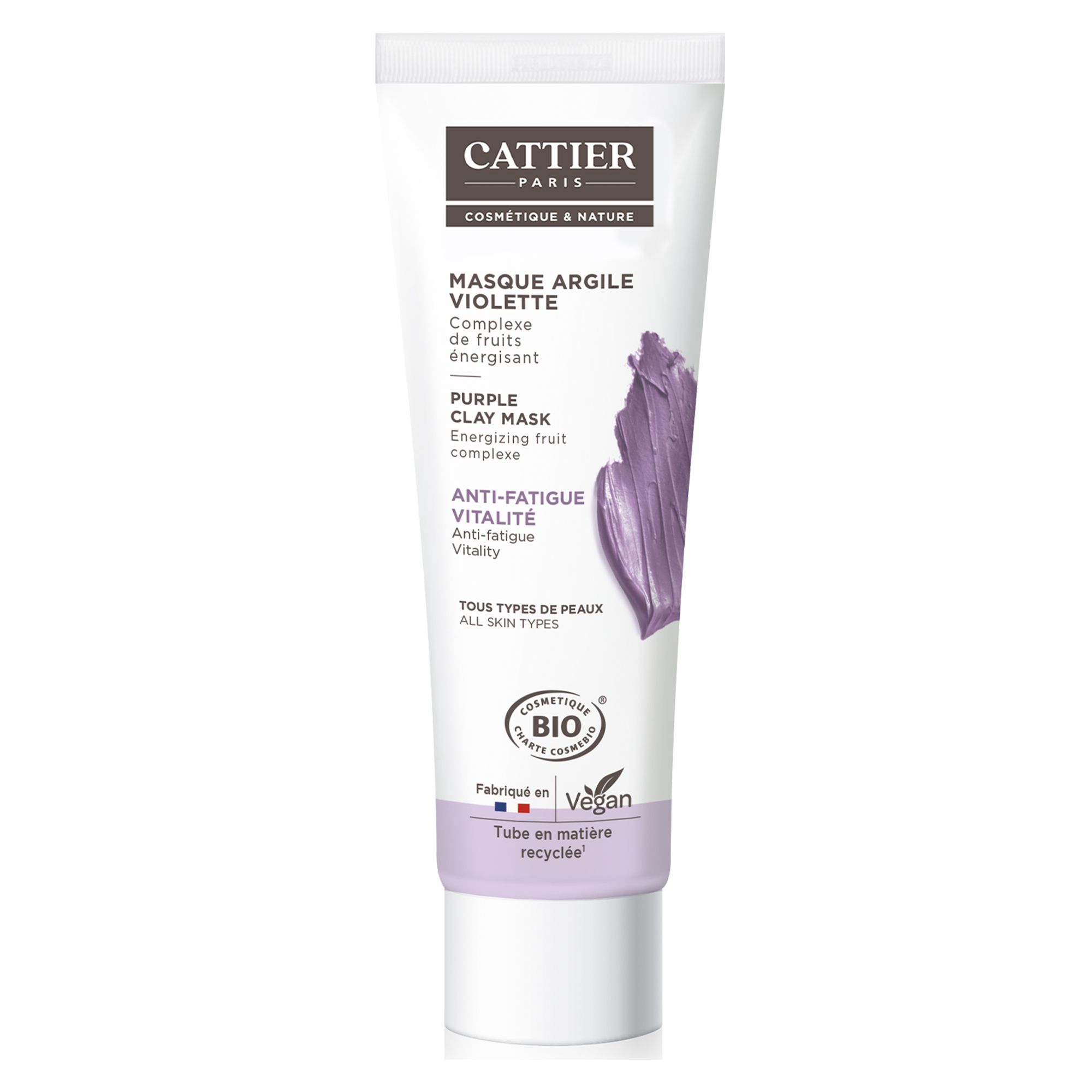 Masque Visage Anti fatigue Tous Types De Peaux Bio Cosmétique & Nature Cattier Le Tube De 100ml - vue 5