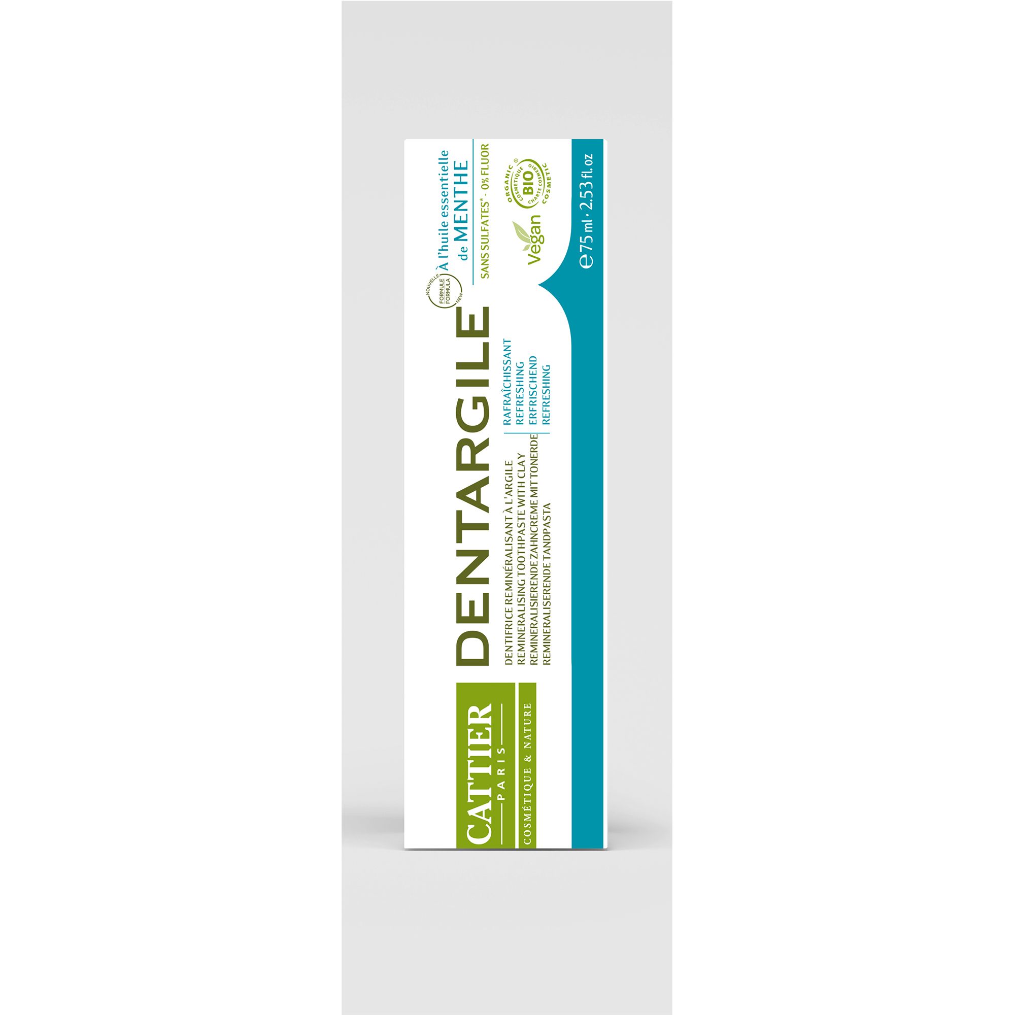 Cattier - Dentargile Menthe Dentifrice Tube 75ml