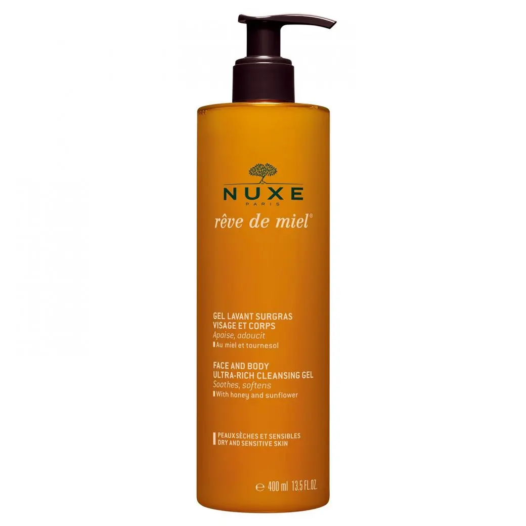 Gel Lavant Surgras Visage Et Corps Rêve de miel® RÊVE DE MIEL® Flacon 400 ML - Nuxe - Soin - Visuel 1