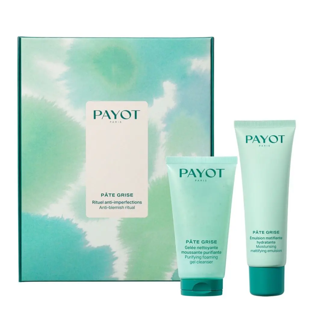 Coffret Pâte Grise Gelée Nettoyante Moussante Purifiante & Émulsion Matifiante Hydratante  - Payot - Soin - Visuel 1