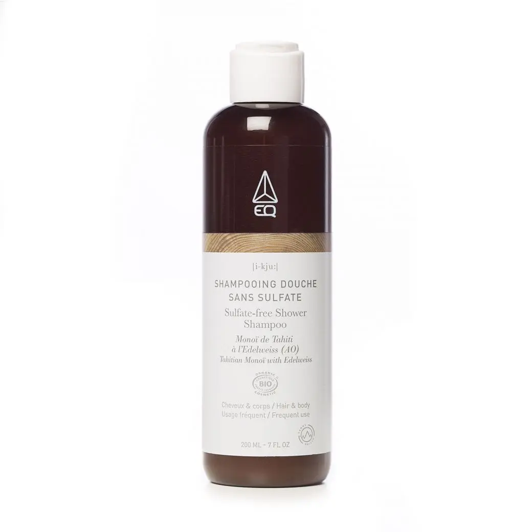 Shampoing Douche Sans Sulfate Monoï de Tahiti à l'Edelweiss Flacon 200ml - EQ - Soin - Visuel 1