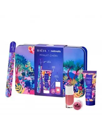Coffret Minuit Chéri Crème Mains, Lime à Ongles, Vernis & Paillettes 