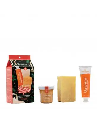 Coffret Trio Mains Pamplemousse Gommage Corps, Crème Mains & Savon 