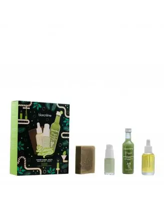 Coffret Homme Mojito Savon, Granité de Douche, Huile à Barbe & Fluide de Jour 