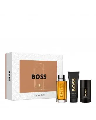 Coffret Boss The Scent For Him Eau de Toilette 100ml, Gel Douche & Déodorant Stick 