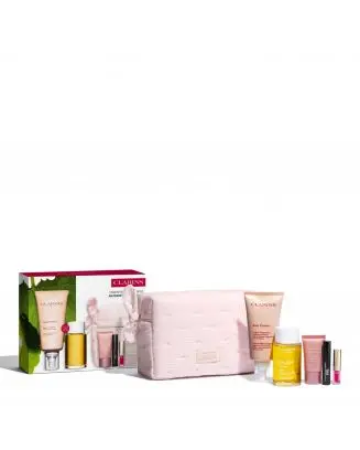 Coffret Essentiels Maternité Crème et Huile Corps, Crème Visage, Mascara, Huile à Lèvres & Trousse 