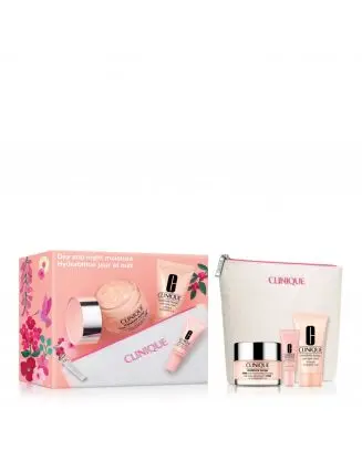 Coffret Hydratation Jour & Nuit Soin Hydratant, Masque Hydratant Nuit, Sérum Illuminateur & Trousse 