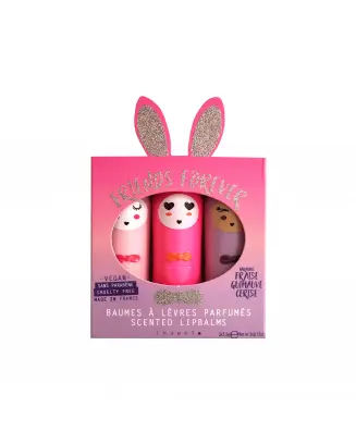 Coffret Trio Fushia Baumes à Lèvres Parfumés 3g