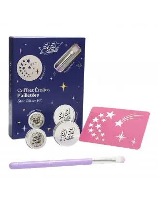 Coffret Étoiles Pailletées Paillettes, Pochoir, Baume & Pinceau 