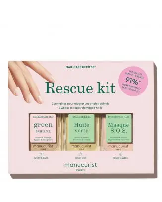 Coffret Rescue Kit Base, Huile & Masque Ongles 