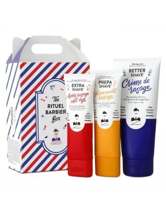 THE RITUEL BARBIER BOX Coffret de rasage pour homme 75ml + 175ml + 75ml