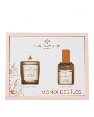 Coffret Monoï des Îles Bougie Parfumée & Parfum d'Intérieur 