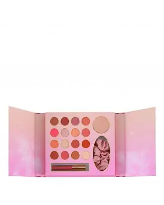 Coffret Candy Frost Glow Palette de Fards à Paupières, Highlighter, Huile à Lèvres & Chouchou 