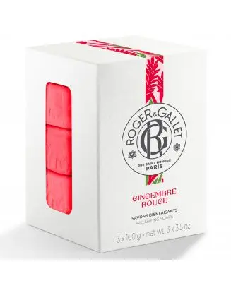 Coffret Gingembre Rouge 3 Savons Bienfaisants  - Roger & Gallet - Soin - Visuel 1