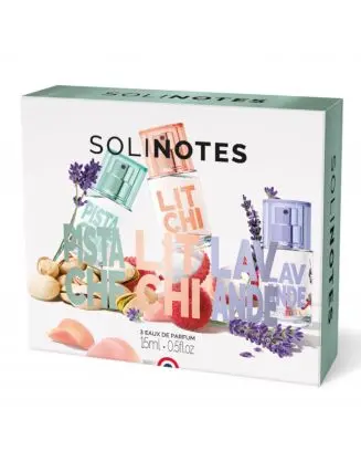 Coffret Trio Pistache, Litchi, Lavande Eaux de Parfum 15ml 