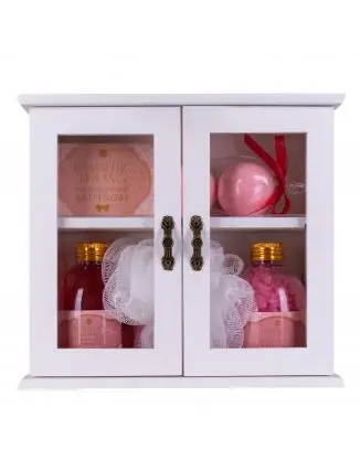 Coffret Romantic Dreams Gel Douche, Sels de Bain, Boule de Bain & Fleur de Massage 