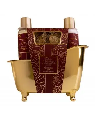 Coffret Luxury Winter Gel Douche, Lait Corps & Fleur de Massage 