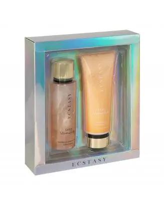 Coffret Ecstasy Sexy Vanilla Glitter Brume & Lait Corps Pailletés 