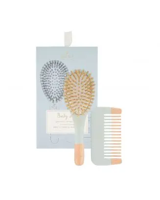 Baby Kit Blue Brosse 100% sanglier petit modèle + peigne bois 