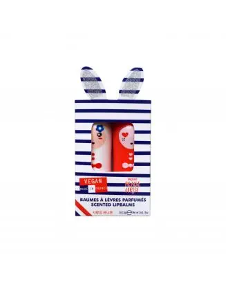 DUO PARIS Coffret Baumes à Lèvres Fraise Cerise 