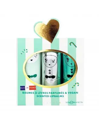 Coffret Jingle Aqua Trio de Baumes à Lèvres 