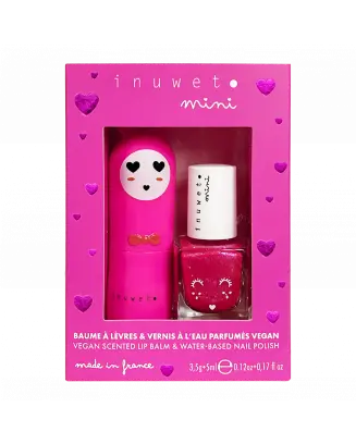 Coffret Duo Rose Baume à Lèvres & Vernis à l'Eau 