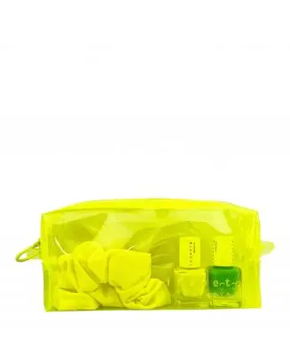 Trousse Fluo Jaune  Vernis à Ongles & Chouchou 
