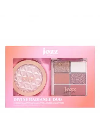 Divine Radiance Duo Highlighter et Palette de Fards à Paupières  - Jozz Beauty - Maquillage - Visuel 1