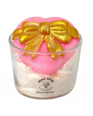 Bougie Cœur Cadeau Bougie Parfumée Fleur de Coton