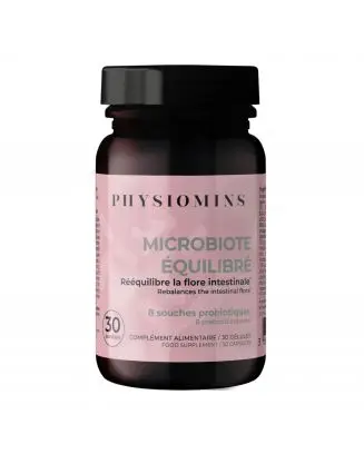 Microbiote Équilibré Rééquilibre la Flore Intestinale 30 Gélules