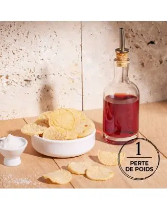 Chips protéinées sel et vinaigre  Riche en protéines et pauvre en glucides Boîte de 3 sachets