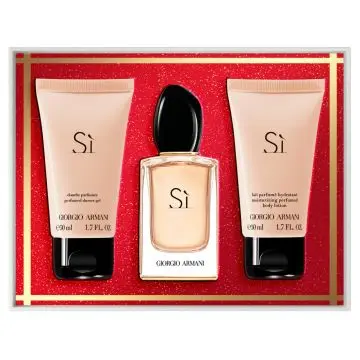 Coffret Sì Eau de Parfum 50ml, Gel Douche & Lait Corps  - Giorgio Armani - Parfum - Visuel 2 Coffret Sì Eau de Parfum 50ml, Gel Douche & Lait Corps  - Giorgio Armani - Parfum - Visuel 2