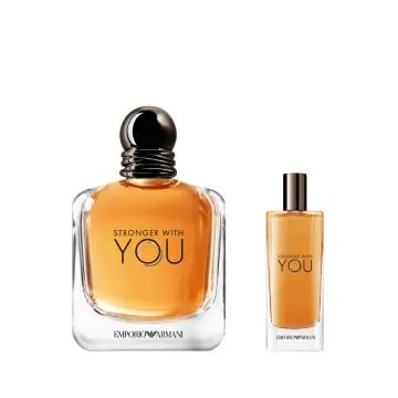 Coffret Stronger With You Eau de Toilette 100ml & Format Voyage  - Giorgio Armani - Parfum - Visuel 3