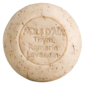 Cartes de Provence Savon Solide Exfoliant Huiles Essentielles de Thym, Romarin & Lavandin 100g - AQUI D'AIA - Soin - Visuel 2