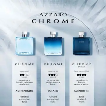 Coffret Chrome Eau de Toilette 100ml & 10ml, Shampoing Cheveux & Corps  - Azzaro - Parfum - Visuel 4