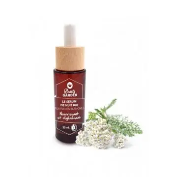 Sérum de nuit bio aux fleurs blanches Régénérant  Flacon 30ml - Beauty Garden - Soin - Visuel 1
