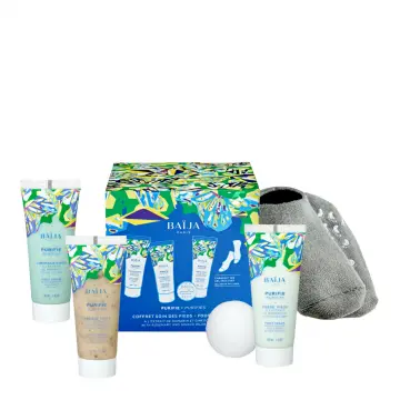 Coffret Soin des Pieds Purifiant Bombe de Bain, Gommage Pieds, Masque Pieds, Crème Pieds & Paire de Chaussettes  - Baïja - Soin - Visuel 1 Coffret Soin des Pieds Purifiant Bombe de Bain, Gommage Pieds, Masque Pieds, Crème Pieds & Paire de Chaussettes  - Baïja - Soin - Visuel 1