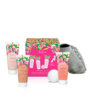 Coffret Soin des Pieds Défatiguant Bombe de Bain, Gommage Pieds, Masque Pieds, Gel Pieds & Paire de Chaussettes  - Baïja - Soin - Visuel 1 Coffret Soin des Pieds Défatiguant Bombe de Bain, Gommage Pieds, Masque Pieds, Gel Pieds & Paire de Chaussettes  - Baïja - Soin - Visuel 1