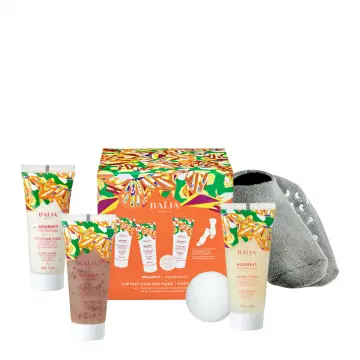 Coffret Soin des Pieds Nourrissant Bombe de Bain, Gommage Pieds, Masque Pieds, Baume Pieds & Paire de Chaussettes  - Baïja - Soin - Visuel 1 Coffret Soin des Pieds Nourrissant Bombe de Bain, Gommage Pieds, Masque Pieds, Baume Pieds & Paire de Chaussettes  - Baïja - Soin - Visuel 1