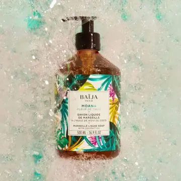 Moana - Fleur de Tiaré Savon Liquide Marseille Corps et Mains Flacon Pompe 500ml - Baïja - Soin - Visuel 2 Moana - Fleur de Tiaré Savon Liquide Marseille Corps et Mains Flacon Pompe 500ml - Baïja - Soin - Visuel 2