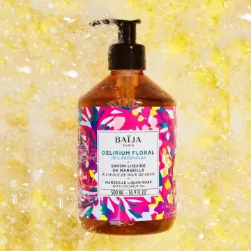 SAVON LIQUIDE DELIRIUM FLORAL Savon liquide corps et mains Iris Patchouli Flacon pompe 500ml - Baïja - Soin - Visuel 2