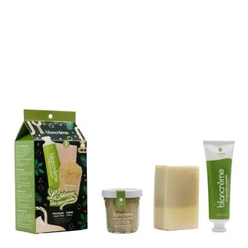Coffret Trio Mains Pomme Gommage Corps, Crème Mains & Savon  - Blancrème - Soin - Visuel 1