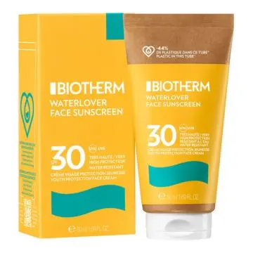 Waterlover crème solaire visage SPF30 Crème solaire visage protection jeunesse pour prévenir le photovieillissement Tube 50 MLT - Biotherm - Soin - Visuel 2