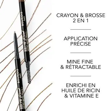 Twist Up Brow Reveal Crayon Sourcils 3 Brun Foncé - Bourjois - Maquillage - Visuel 4