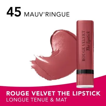Rouge Velvet The Lipstick Rouge à Lèvres 45 Mauv'ringue - Bourjois - Maquillage - Visuel 3