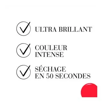 Vernis 1 Seconde Vernis à Ongles 44 Rouge Defendu - Bourjois - Maquillage - Visuel 3