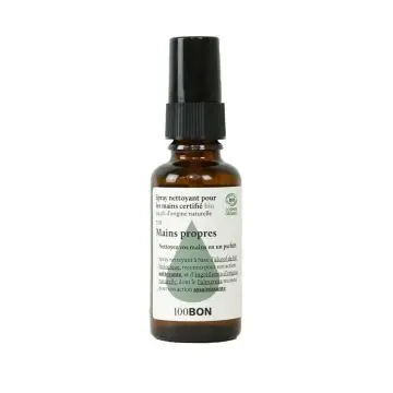 Mains Propres Spray nettoyant mains bio Vaporisateur 30ml - 100BON - Soin - Visuel 1