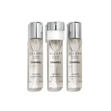 ALLURE HOMME SPORT COLOGNE VAPORISATEUR DE VOYAGE RECHARGEABLE COLOGNE VAPORISATEUR DE VOYAGE RECHARGEABLE 3 X 20ML RECHARGE - CHANEL - Parfum - Visuel 1